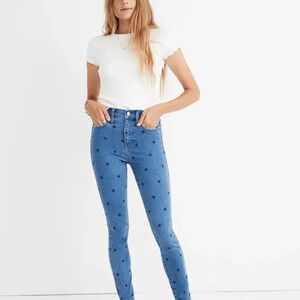 Madewell 10” HighRise Skinny Jeans in Starry Night Sz 28